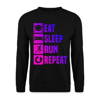 Running Laufen Fitness Cross Country Running - Unisex Sweatshirt - black - Front - Alina (178cm) & Michal (187cm)