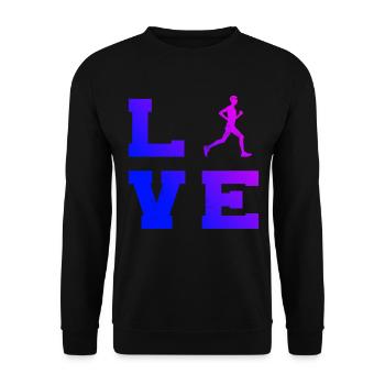 Course à pied Jogging Fitness Course à pied Femme - Sweat-shirt Unisexe - noir - Devant - Alina (178cm) & Michal (187cm)