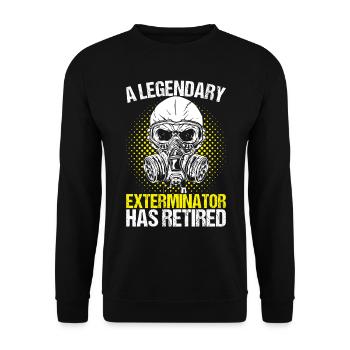 Pest Control Exterminator - Unisex Sweatshirt - black - Front - Alina (178cm) & Michal (187cm)