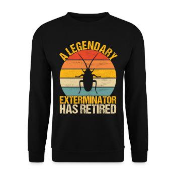 Pest Control Exterminator - Unisex Sweatshirt - black - Front - Alina (178cm) & Michal (187cm)