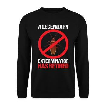 Pest Control Exterminator - Unisex Sweatshirt - black - Front - Alina (178cm) & Michal (187cm)