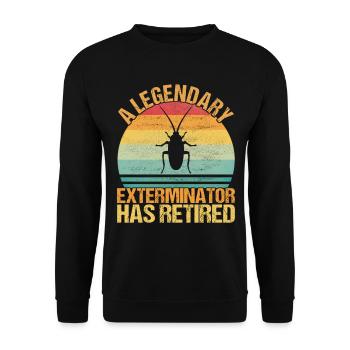 Pest Control Exterminator - Unisex Sweatshirt - black - Front - Alina (178cm) & Michal (187cm)
