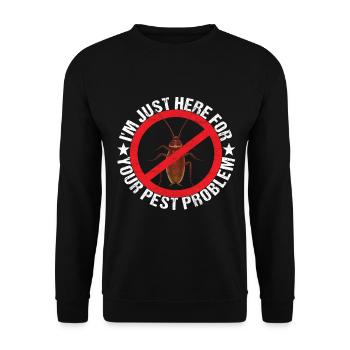Pest Control Exterminator - Unisex Sweatshirt - black - Front - Alina (178cm) & Michal (187cm)