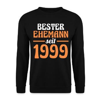 Valentinstag Bester Ehemann Seit 1999 - Unisex Pullover - Schwarz - Vorne - Alina (178cm) & Michal (187cm)