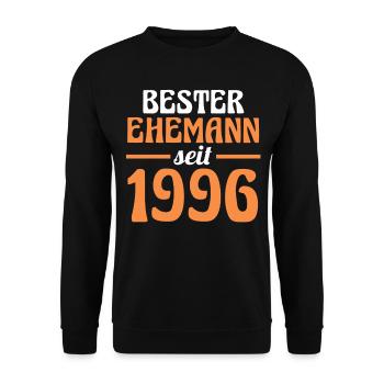 Valentine's Day Best Husband Since 1996 - Unisex Sweatshirt - black - Front - Alina (178cm) & Michal (187cm)
