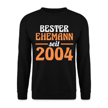 Valentine's Day Best Husband Since 2004 - Unisex Sweatshirt - black - Front - Alina (178cm) & Michal (187cm)