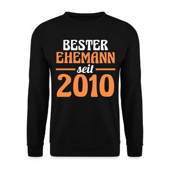 Valentinstag Bester Ehemann Seit 2010 - Unisex Pullover - Schwarz - Vorne - Alina (178cm) & Michal (187cm)