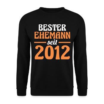 Valentinstag Bester Ehemann Seit 2012 - Unisex Pullover - Schwarz - Vorne - Alina (178cm) & Michal (187cm)