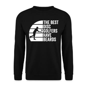 Disc Golf Player - The best disc golfers have bear - Unisex Pullover - Schwarz - Vorne - Alina (178cm) & Michal (187cm)