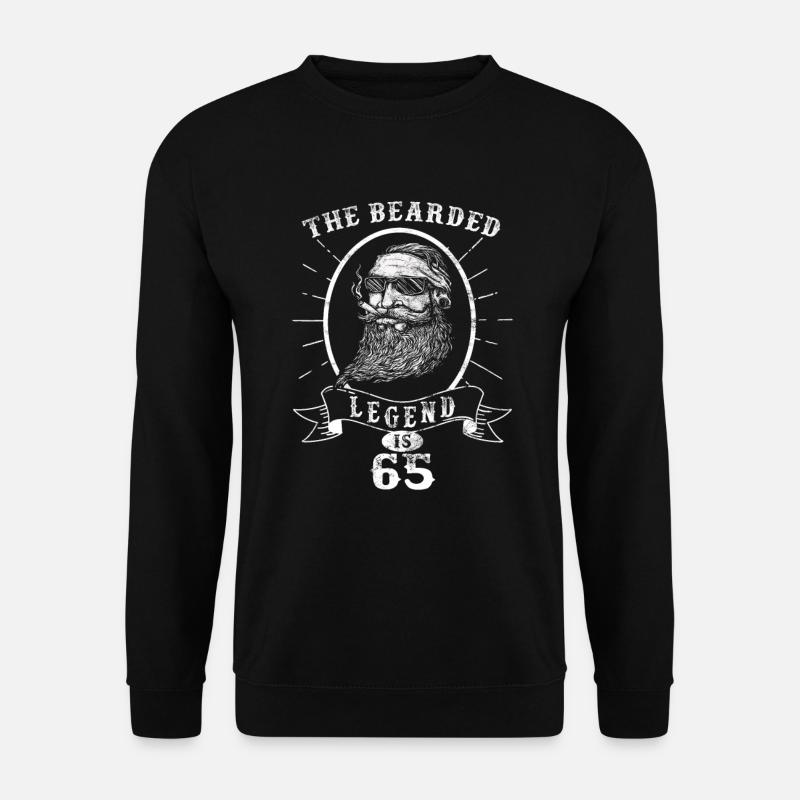 The bearded Legend is 65 - Unisex Sweatshirt - black