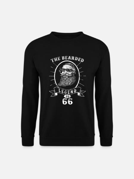 The bearded Legend is 66 - Unisex Sweatshirt - black