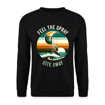 Kitesurf Sentez le cerf-volant de pulvérisation - Sweat-shirt Unisexe - noir - Devant - Alina (178cm) & Michal (187cm)
