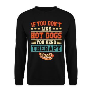 Hot Dog Adult If You Don't Like - Unisex Sweatshirt - black - Front - Alina (178cm) & Michal (187cm)