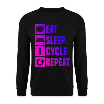 Cycliste Femmes Vélo Vélo VTT Hommes - Sweat-shirt Unisexe - noir - Devant - Alina (178cm) & Michal (187cm)