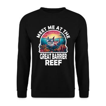 Me me at the Great Barrier Reef - Unisex Sweatshirt - black - Front - Alina (178cm) & Michal (187cm)