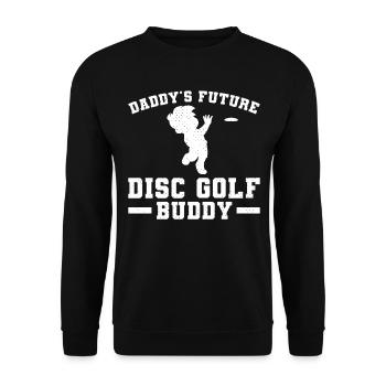 Daddy's future disc golf buddy Disc Golfer Kids - Unisex Sweatshirt - black - Front - Alina (178cm) & Michal (187cm)