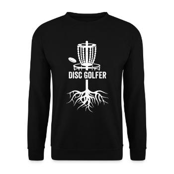 Disc Golf Player Disc Golf Basket Disc Golfer - Unisex Pullover - Schwarz - Vorne - Alina (178cm) & Michal (187cm)