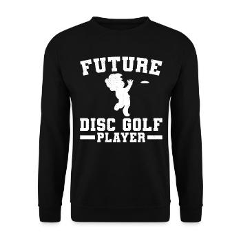 Future disc golf Player Baby Disc Golf Player - Sweat-shirt Unisexe - noir - Devant - Alina (178cm) & Michal (187cm)