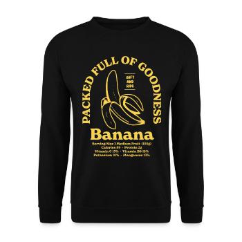 Banana Nutritional - Unisex Sweatshirt - black - Front - Alina (178cm) & Michal (187cm)