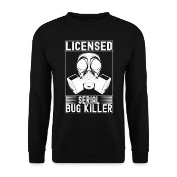 Pest Control Exterminators - Unisex Sweatshirt - black - Front - Alina (178cm) & Michal (187cm)