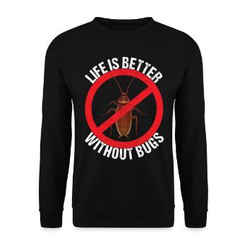 Pest Control Exterminators - Unisex Sweatshirt - black - Front - Alina (178cm) & Michal (187cm)