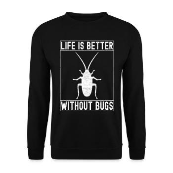 Schädlingsbekämpfung Kammerjäger - Unisex Pullover - Schwarz - Vorne - Alina (178cm) & Michal (187cm)