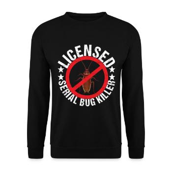 Pest Control Exterminators - Unisex Sweatshirt - black - Front - Alina (178cm) & Michal (187cm)
