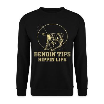 Bendin Tips Rippin Lips - Unisex Pullover - Schwarz - Vorne - Alina (178cm) & Michal (187cm)