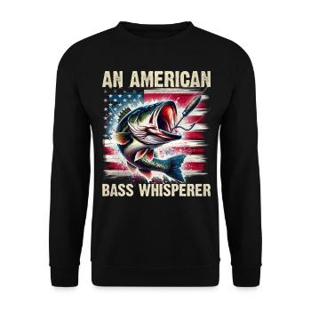 Un chuchoteur de basse américain - Sweat-shirt Unisexe - noir - Devant - Alina (178cm) & Michal (187cm)