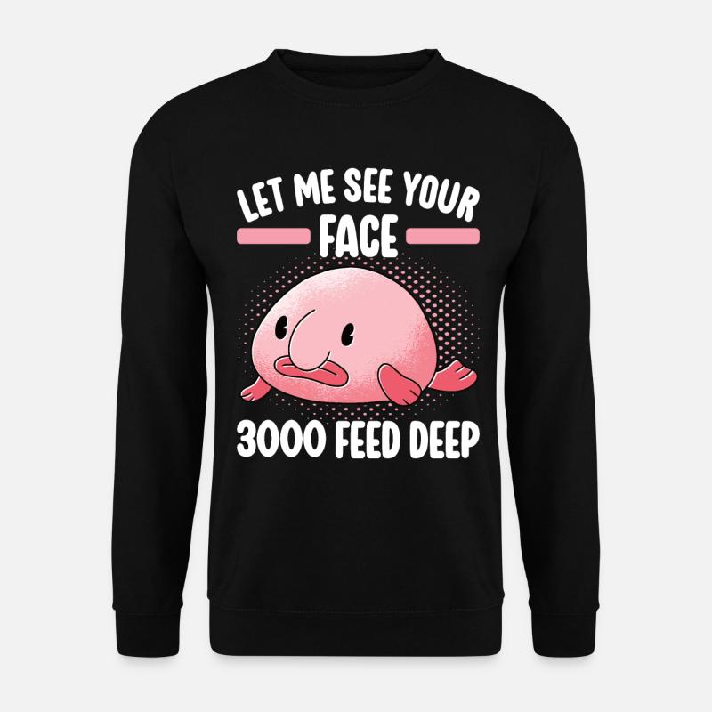 Poisson blob mignon poisson laid - Sweat-shirt Unisexe - noir