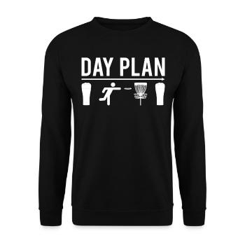 Disc Golf Day Plan Disc Golf Player Disc Golfing - Unisex Sweatshirt - black - Front - Alina (178cm) & Michal (187cm)