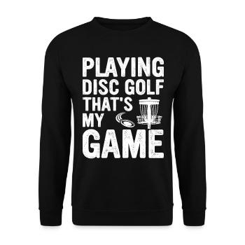 Jouer au disc golf, c’est mon jeu - Disc Golf Playe - Sweat-shirt Unisexe - noir - Devant - Alina (178cm) & Michal (187cm)