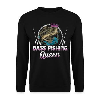 Reine de la pêche à l’achigan - Sweat-shirt Unisexe - noir - Devant - Alina (178cm) & Michal (187cm)