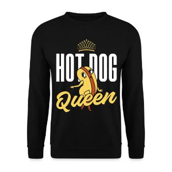 Hot Dog Adult Queen Hot Dog Queen - Unisex Pullover - Schwarz - Vorne - Alina (178cm) & Michal (187cm)
