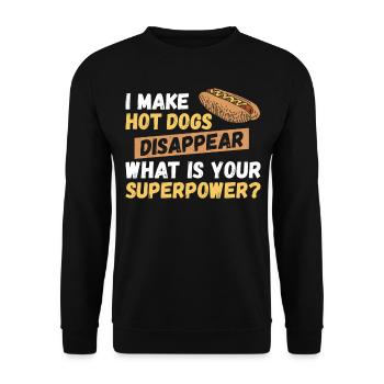 Hot Dog Adulte Je fais des hot-dogs - Sweat-shirt Unisexe - noir - Devant - Alina (178cm) & Michal (187cm)