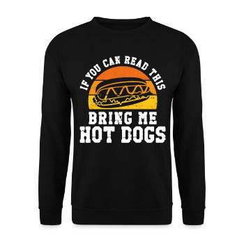 Hot dog adulte si vous pouvez lire ceci - Sweat-shirt Unisexe - noir - Devant - Alina (178cm) & Michal (187cm)