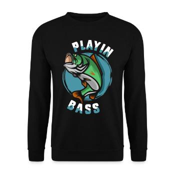 Jouer de la basse - Sweat-shirt Unisexe - noir - Devant - Alina (178cm) & Michal (187cm)