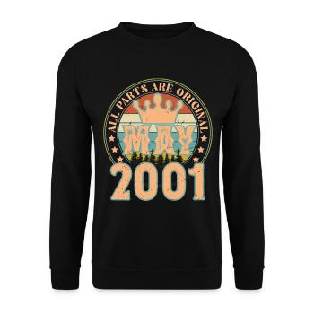 Mai 2001. Cadeau d’anniversaire mai 2001. May 2001 - Sweat-shirt Unisexe - noir - Devant - Alina (178cm) & Michal (187cm)