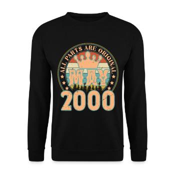 May 2000. May 2000 Birthday Gift. May 2000 - Unisex Sweatshirt - black - Front - Alina (178cm) & Michal (187cm)
