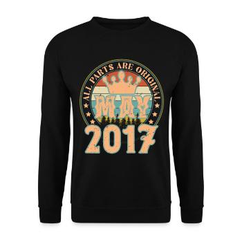 May 2017. May 2017 Birthday Gift. May 2017 - Unisex Sweatshirt - black - Front - Alina (178cm) & Michal (187cm)