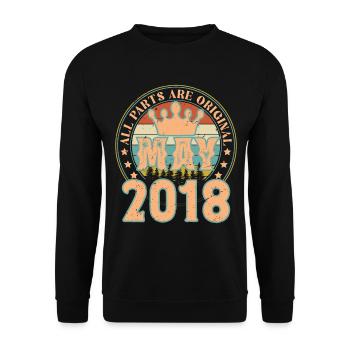 May 2018. May 2018 Birthday Gift. May 2018 - Unisex Sweatshirt - black - Front - Alina (178cm) & Michal (187cm)