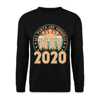 May 2020. May 2020 Birthday Gift. May 2020 - Unisex Sweatshirt - black - Front - Alina (178cm) & Michal (187cm)