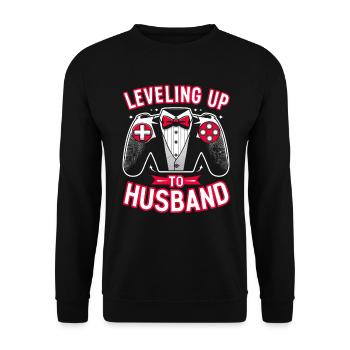 Fiançailles Fiancé Marié Futur Mari - Sweat-shirt Unisexe - noir - Devant - Alina (178cm) & Michal (187cm)