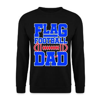 Flag Football Dad – Proud Flag Football Dad - Unisex Sweatshirt - black - Front - Alina (178cm) & Michal (187cm)