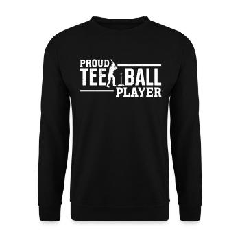 Tee-ball Game Tball Player - Proud Tee-ball Player - Unisex Pullover - Schwarz - Vorne - Alina (178cm) & Michal (187cm)