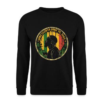 Juneteenth Vintage tshirt Design - Sweat-shirt Unisexe - noir - Devant - Alina (178cm) & Michal (187cm)