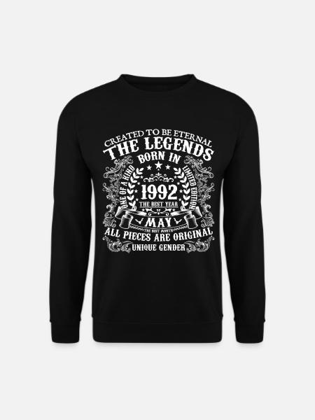 Mai 1992 Geburtstag 1992 Mai Bestes Jahr - Unisex Pullover - Schwarz