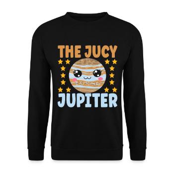 Astronomie Mignonne Planète Système Solaire Galaxie - Sweat-shirt Unisexe - noir - Devant - Alina (178cm) & Michal (187cm)