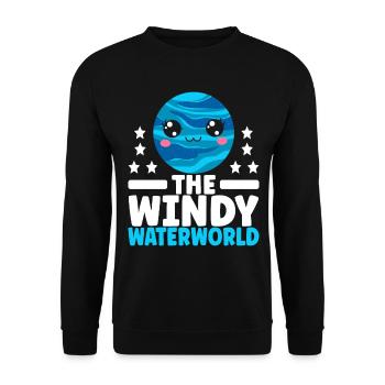 Astronomie Mignonne Planète Système Solaire Galaxie - Sweat-shirt Unisexe - noir - Devant - Alina (178cm) & Michal (187cm)