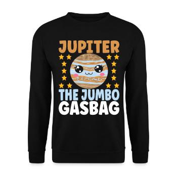 Astronomie Mignonne Planète Système Solaire Galaxie - Sweat-shirt Unisexe - noir - Devant - Alina (178cm) & Michal (187cm)